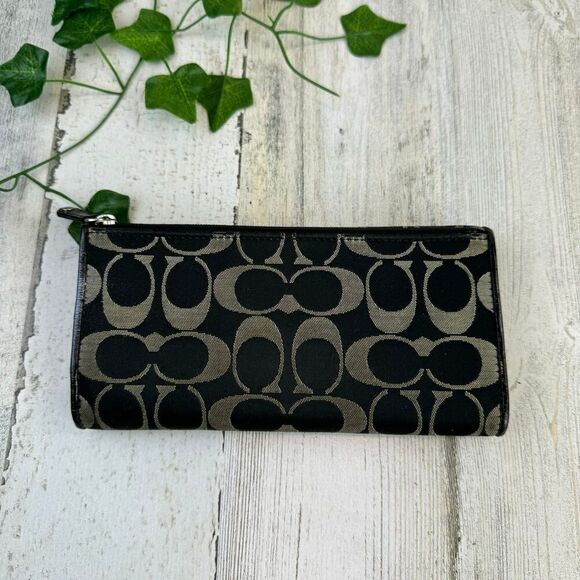 COACH Signature "Alexandra" Slim Envelope Wallet - Picture 3 of 8